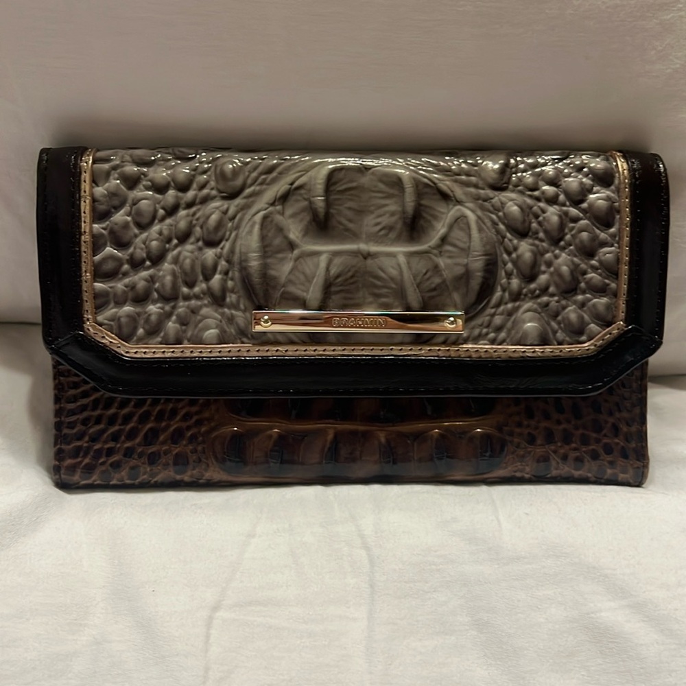 Brahmin Leather checkbook